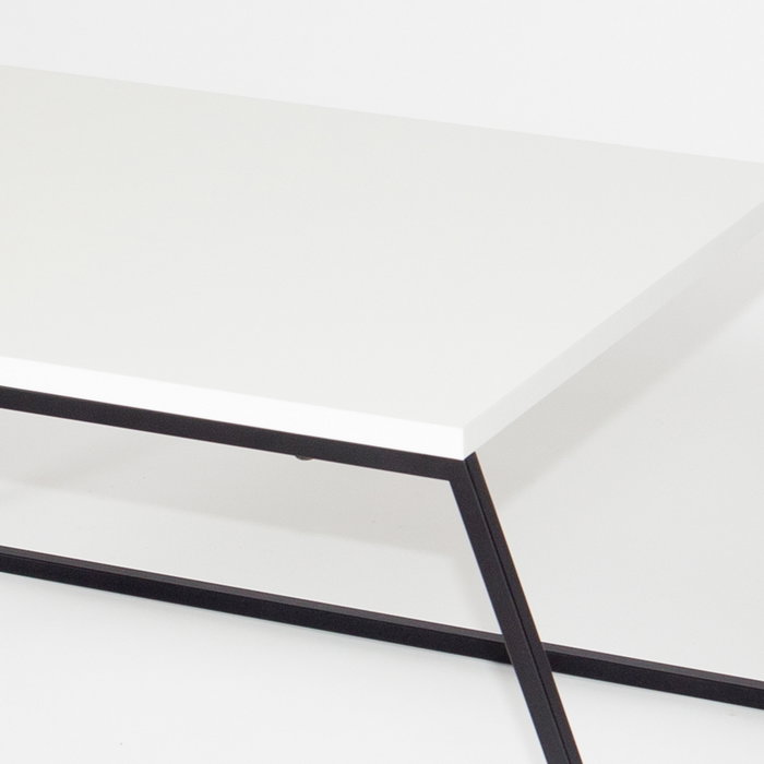 Hanah Home Juego de Mesa de Centro Blanco y Negro